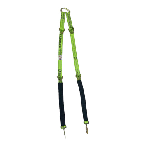 2" x 56" Tow V-Bridle Strap w/ Twisted Snap Hooks & D-Rings | DiamondWeave™ RatchetStrap.Com