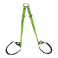 2" x 56" Tow V-Bridle Strap w/ Twisted Snap Hooks & D-Rings | DiamondWeave™ RatchetStrap.Com