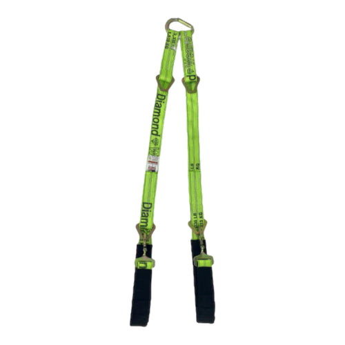 2" x 56" Tow V-Bridle Strap w/ Twisted Snap Hooks & D-Rings | DiamondWeave™ RatchetStrap.Com