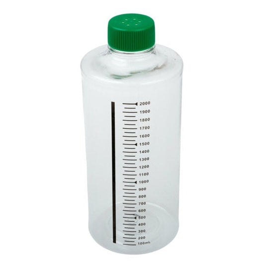CELLTREAT 229385B 850cm² Roller Bottle, Tissue Culture Treated, Printed Graduations, Vented Cap, Bagged, Sterile, 40/pk