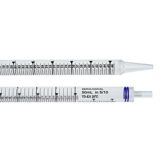 CELLTREAT 229230B 50mL Pipet, Individually Wrapped, Paper/Plastic, Bag, Sterile (90/pk)