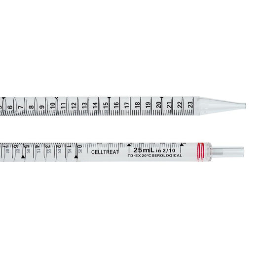 CELLTREAT 229025B 25mL Pipet, Individually Wrapped, Paper/Plastic, Bag, Sterile (200/pk)