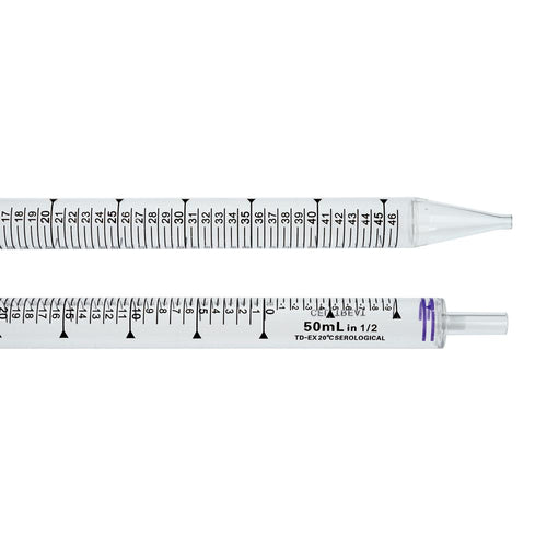 CELLTREAT 229030B 50mL Pipet, Individually Wrapped, Paper/Plastic, Bag, Sterile (100/pk)