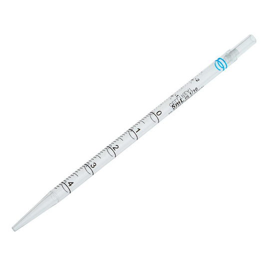 CELLTREAT 229206B 5mL Pipet, Short, Individually Wrapped Packed in Bags, Sterile (200/pk)