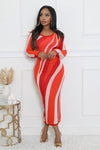 Love On The Line Multi Print Dress