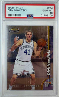 Graded 1998-99 Topps Finest Dirk Nowitzki #234 Rookie RC Basketball Card PSA 10 Gem Mint