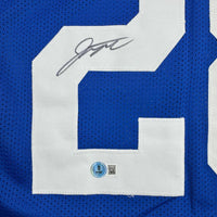 Autographed/Signed Jonathan Taylor Indianapolis Blue Football Jersey JSA COA