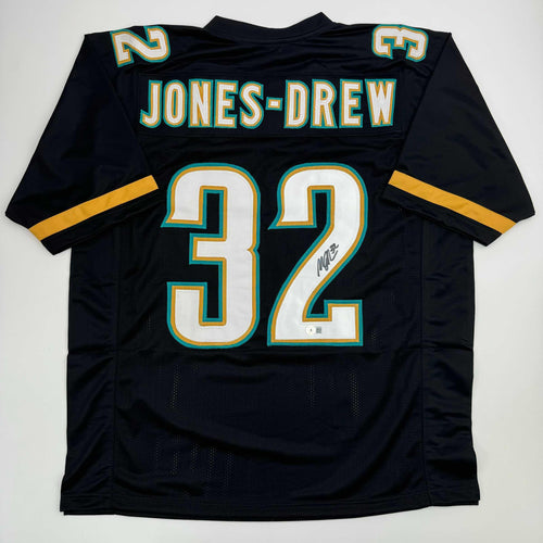 Autographed/Signed Maurice Jones-Drew Jacksonville Black Football Jersey Beckett BAS COA