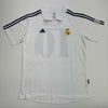 Autographed/Signed Luis Figo Real Madrid White Soccer Jersey Beckett BAS COA