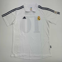 Autographed/Signed Luis Figo Real Madrid White Soccer Jersey Beckett BAS COA