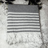 Mediterranean Cotton Bath Towel 180GSM Lightweight Gray Blue Summer