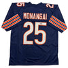 Autographed/Signed Kyle Monangai Chicago Blue Football Jersey JSA COA
