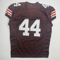 Autographed/Signed Harold Fannin Jr. Cleveland Football Brown Jersey JSA COA