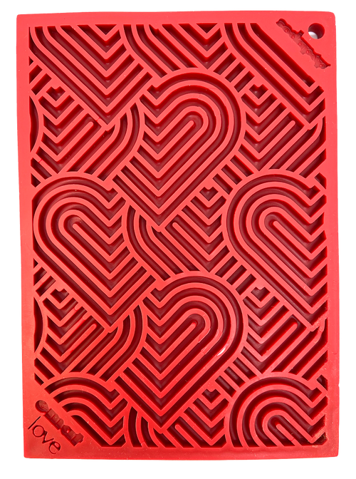 Love eMat - Enrichment Lick Mat for Dogs and Cats| Heart Design | SodaPup