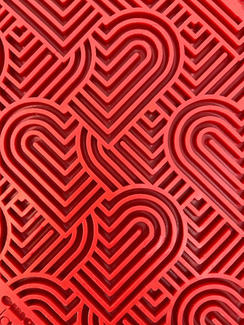 Love eMat - Enrichment Lick Mat for Dogs and Cats| Heart Design | SodaPup