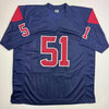 Autographed/Signed Will Anderson Jr. Houston Blue Alternate Football Jersey JSA COA