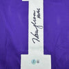 Autographed/Signed Warren Moon HOF 06 Minnesota Purple Football Jersey Beckett BAS COA