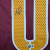 Autographed/Signed Mike Sainristil Washington Burgundy Football Jersey Beckett BAS COA
