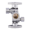 10 Pcs 5/8" ODx 3/8" OD Compr. x 1/4" OD Compr. Dual Stop Valve, 1/4 Turn (Lead Free) Plumbingsell