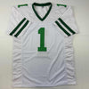 Autographed/Signed Ahmad Sauce Gardner New York White Retro Football Jersey Beckett BAS COA