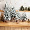 Snow Flocked Artificial Christmas Trees Realistic Mini Holiday Home Decor
