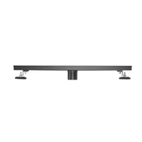 Linear Shower Drain 36" with Removable Grate, Matte Black Polished 304 Stainless Steel Shower Drain, Shower Drain, Floor Shower Drain with Hair Strainer, Adjustable Levelingft