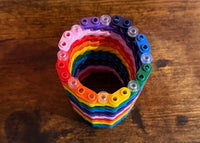 Rainbow Modular Vase – Built with Major Brand-Compatible Bricks