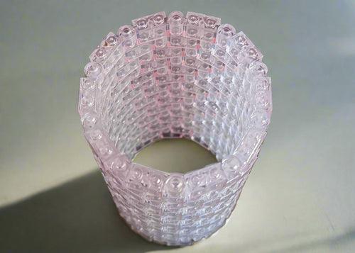 Transparent Modular Vase – Built with Brick-Compatible Bricks