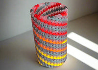 Warm Colors Modular Vase – Built with Brick-Compatible Bricks
