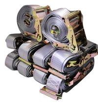 2"x 16 Ft Logistic Van Ratchet E-Track Straps w/ Spring E Fittings | 50 PACK RatchetStrap.Com