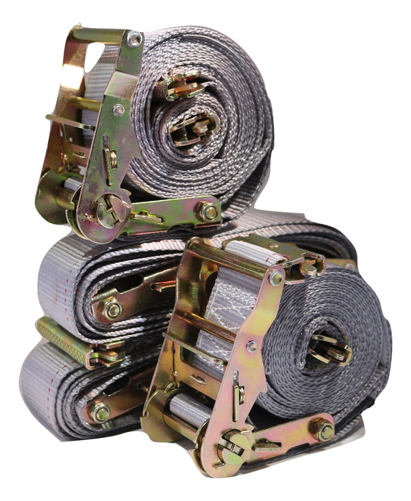 2"x 16 Ft Logistic Van Ratchet E-Track Straps w/ Spring E Fittings | 4 PACK RatchetStrap.Com