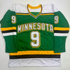 Autographed/Signed Mike Modano Minnesota Green Hockey Jersey Beckett BAS COA