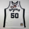 Autographed/Signed David Robinson NBA Top 50 San Antonio Spurs White Authentic M&N Basketball Jersey Beckett BAS COA