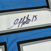Autographed/Signed Golden Tate Detroit Blue Football Jersey Beckett BAS COA