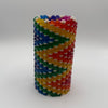 Semi-Transparent Rainbow Zig Zag Skinny Modular Vase – Brick-Compatible