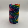Semi-Transparent Rainbow Zig Zag Skinny Modular Vase – Brick-Compatible