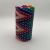 Semi-Transparent Rainbow Zig Zag Skinny Modular Vase – Brick-Compatible