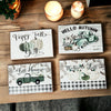 Fall Harvest Wooden Tiered Tray Sign 6x4x1 Rustic Halloween Home Decor