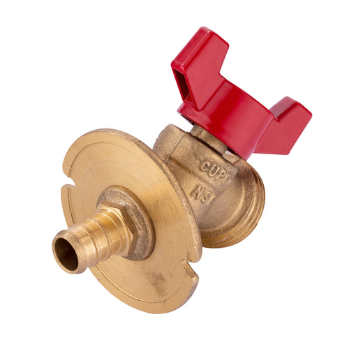 1/2" PEX Crimp x 3/4" NH, PEX Sillcock, Red Plumbingsell