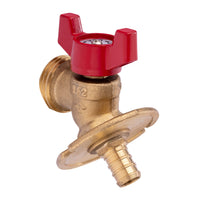 10 Pcs 1/2" PEX Crimp x 3/4" NH, PEX Sillcock, Red
