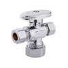 10 Pcs 5/8" OD Compr. x 3/8" OD Compr. x 3/8" OD Compr. Dual Outlet Angle Stop Valve, 1/4 Turn (Lead Free) Plumbingsell