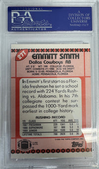 Graded 1990 Topps Traded Emmitt Smith #27T Rookie RC Football Card PSA 10 Gem Mint