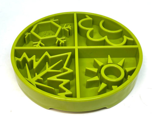 Four Seasons eTray - Shallow Slow Feeder Dog Bowl for Enrichment | USA Made