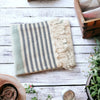 Mediterranean Cotton Bath Towel 180GSM Lightweight Gray Blue Summer