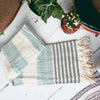 Mediterranean Cotton Bath Towel 180GSM Lightweight Gray Blue Summer