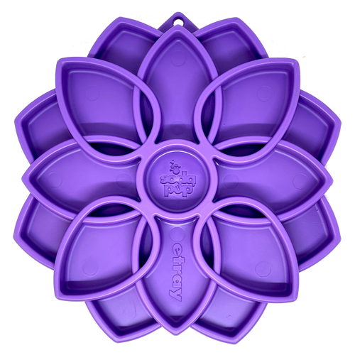 Mandala eTray Shallow Slow Feeder Dog Bowl for Enrichment | USA Made