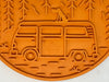 Camp eMat - Enrichment Lick Mat For Dogs and Cats - with Suction Cups | Retro Van Design | USA Made