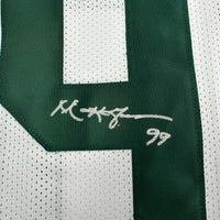Autographed/Signed Mark Gastineau New York White Football Jersey JSA COA