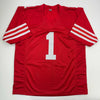 Autographed/Signed Deebo Samuel San Francisco Red Football Jersey JSA COA