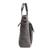 Voyager Canvas Leather Briefcase, Gray